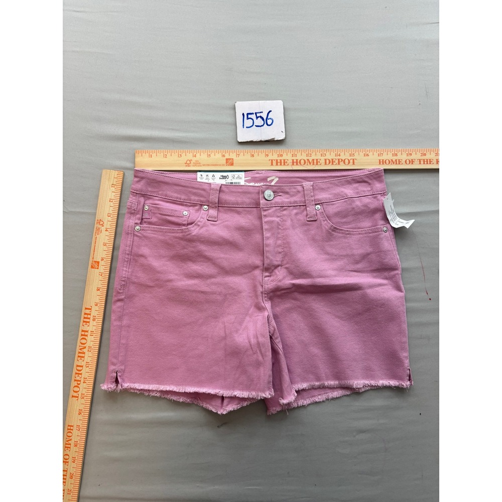 Seven7 Weekend Short Pastel Lavender Fray Hem Denim Shorts MY3324FRC0 Womens 10